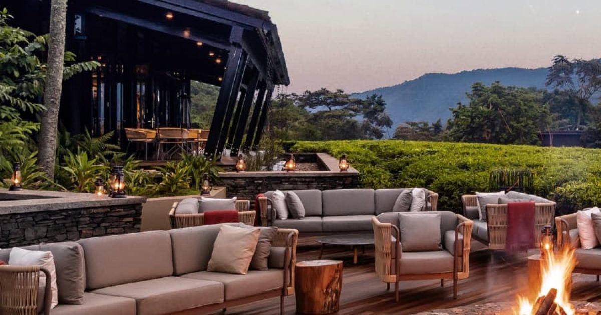 one and only nyungwe house fire pit area at twilight 900